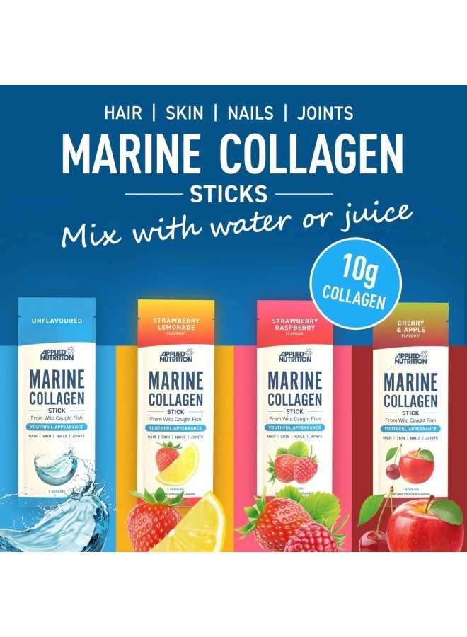 Applied Nutrition Marine Collagen Stick, Cherry & Apple – Single-serve, Vitamin C, Supports Skin, Hair, Nails, Bones & Joints - Image 3