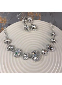 Pearl Diamond Flower Necklace New French Style High-grade Luxury Choker Clavicle Chain Necklace Necklace Necklace