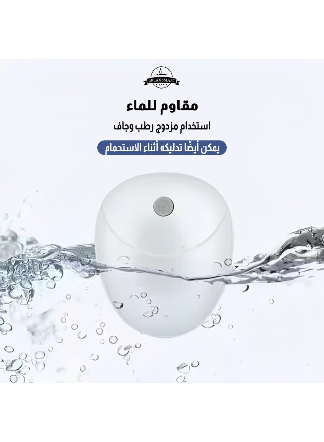 ريلاكس سمارت جهاز تدليك كهربائي لفروة الرأس، جهاز مدلك كهربائي لاسلكي للشعر وفروة الرأس مزود بـ 128 نقطة تدليك، جهاز تدليك يدوي لتدليك الرأس وتخفيف التوتر والألم - هدية مثالية للنساء والرجال - Image 5