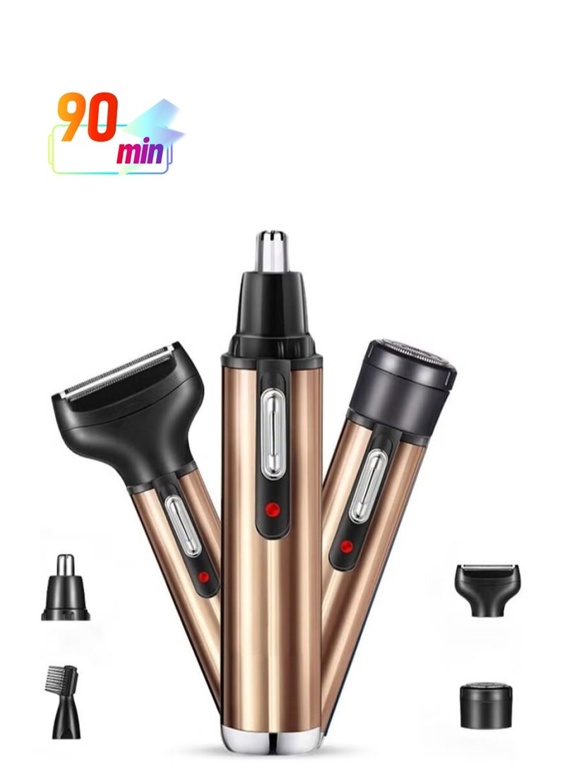 MS 4-in-1 Nose Hair Trimmer Mens Grooming Kit USB Rechargeable Hair Trimmer - Image 1