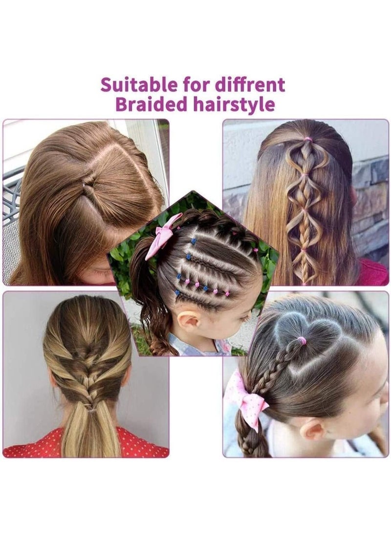 6 حزمة الشعر المطاط الشرائط إزالة القطع, مجموعة أداة ذيل الشعر, إكسسوارات الشعر القماش, صناعة ذيل الخيل, أداة القماش الفرنسية, لتصميم الشعر للأطفال الصغار, الفتيات النساء - Image 3