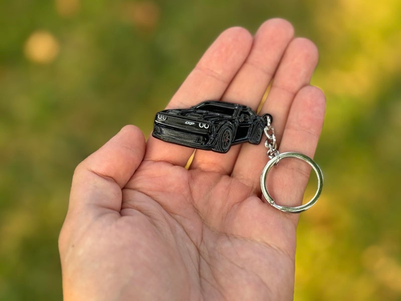 FOUR WHEEL BEAST DODGE Challenger Keychain â€“ Officially Licensed Dodge Accessories Key Chain for RT SRT Cool Toy Car Men Gift (Black) - Image 3