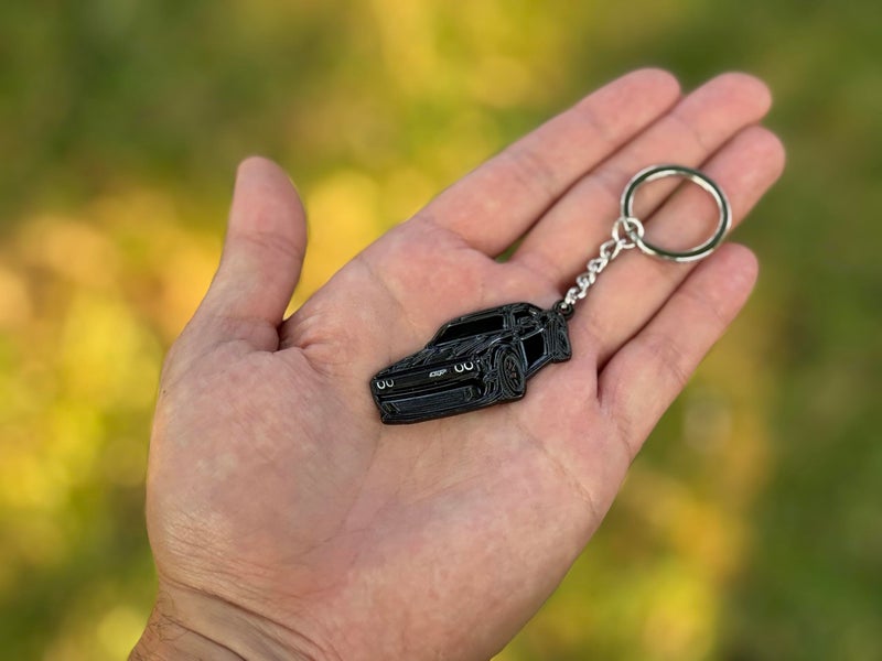 FOUR WHEEL BEAST DODGE Challenger Keychain â€“ Officially Licensed Dodge Accessories Key Chain for RT SRT Cool Toy Car Men Gift (Black) - Image 2