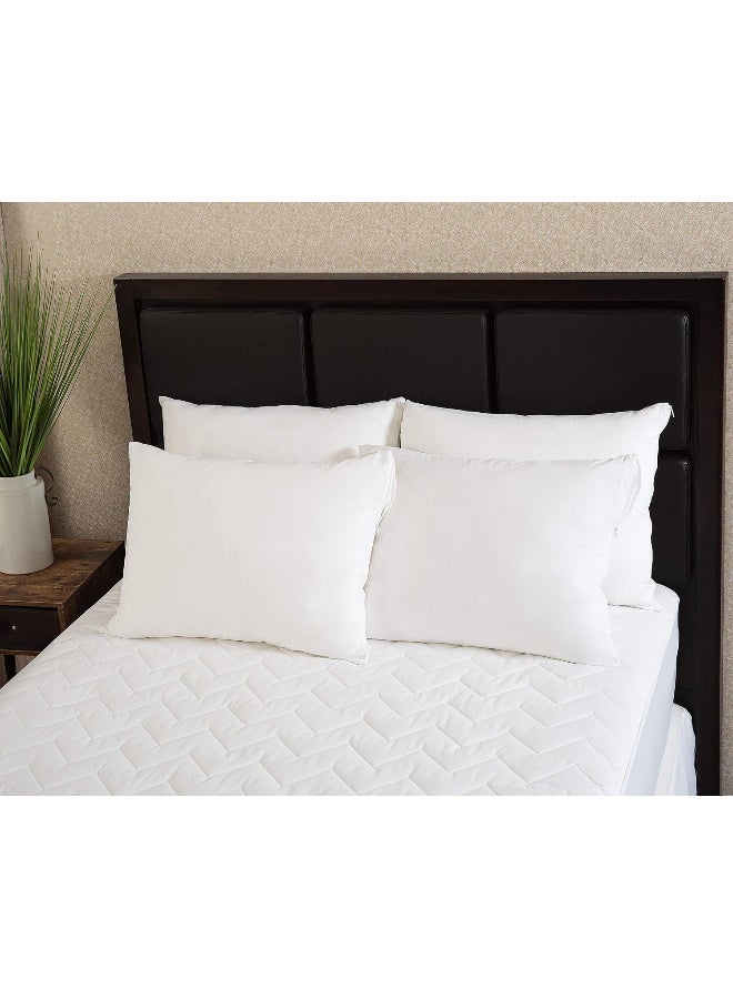 Mastertex The Grand Pillow Covers Queen Size - Poly-Cotton Pillow Protector with Zipper - Moisture Wicking, Advanced Allergy Protection Pillow Protector - Protects Pillow from Dust, Dirt, and Debris (2 Pack) - Image 5