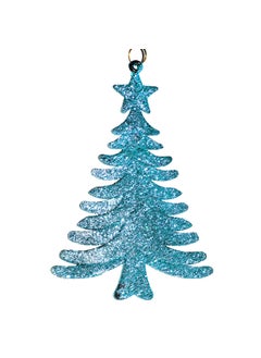 JADES Jades Christmas Decorative 3D Glitter Hanging Bell Set of 2 Blue  - Image 4