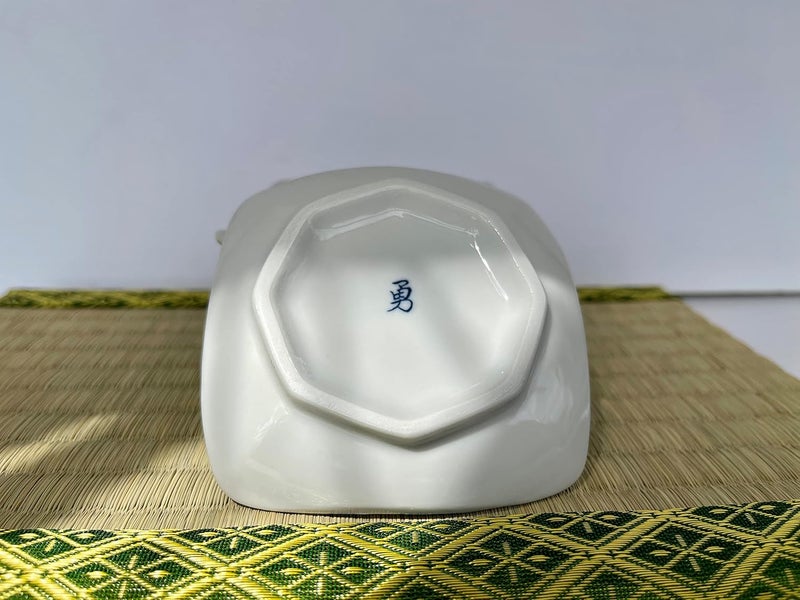 Mino Ware Traditional Japanese Porcelain 346 inches square small plate set Soy SauceHolding Soaps Candles Authentic Mino Ware Assorted Designs Set of 5 - Image 4