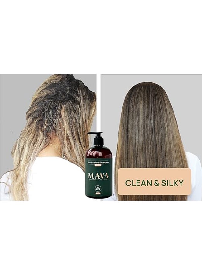 Mava AntiFrizz Handcrafted Shampoo with Keratin Bamboo Extract Superior Smoothing 16oz - Image 3