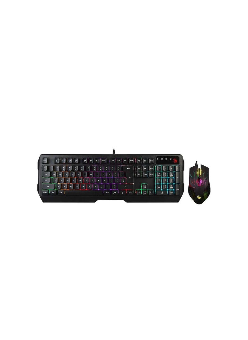 Bloody - RGB Gaming Keybaord and Mouse with Neon Effect Light, Combo Pack, High End Gaming, PUBG, Call of Duty, Fifa, WWE, - Image 1