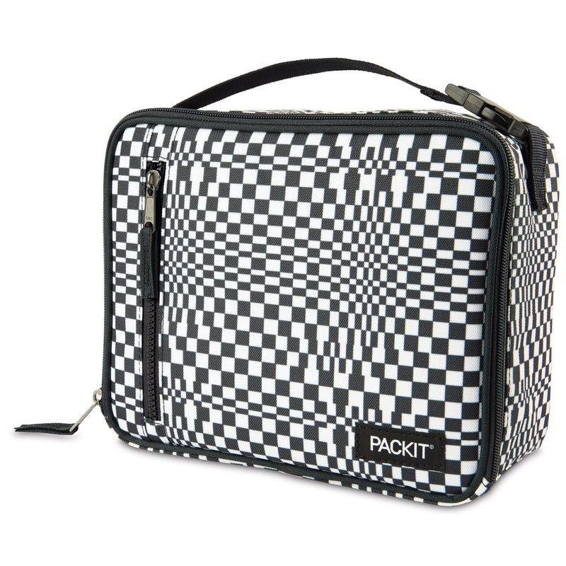 PackIt Freezable Classic Lunch Box, Checked Out, Built with EcoFreeze Technology, Collapsible, Reusable, Zip Closure With Zip Front Pocket and Buckle Handle, Perfect for School Lunches - Image 3