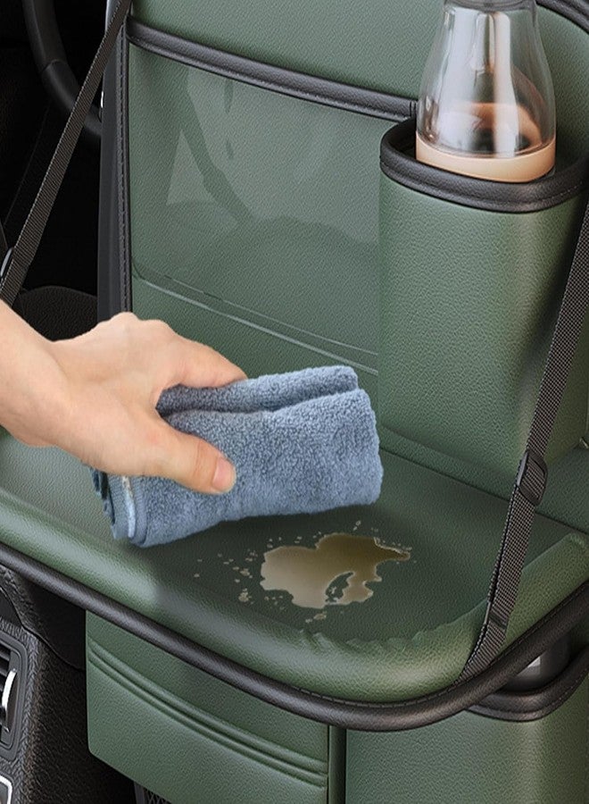 KINETICS LIGHTING KAIZEN STAR Car Back Seat Organizer with Foldable Tray | Multipurpose Dining & Storage Solution | PU Leather Waterproof Car seat Organizer for Mobile, Tablet, Bottle, Tissue (PACK OF 2) - Image 5
