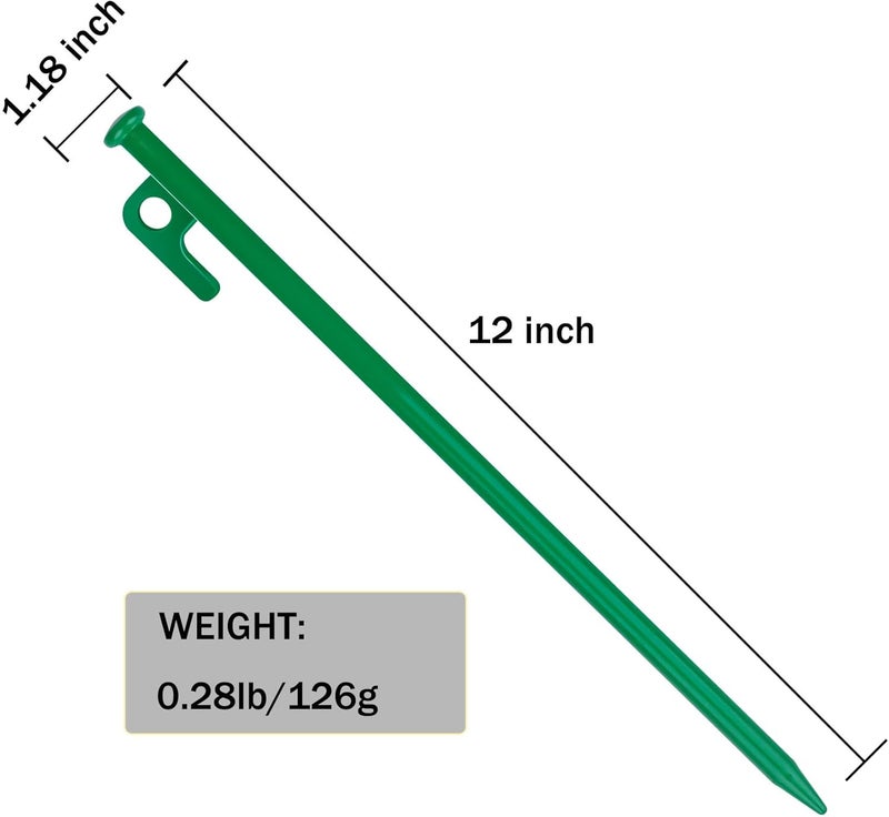 RIY 8 Pack Tent Stakes Heavy Duty 12 inch Steel Tent Pegs for Camping Unbreakable and Inflexible - Image 5