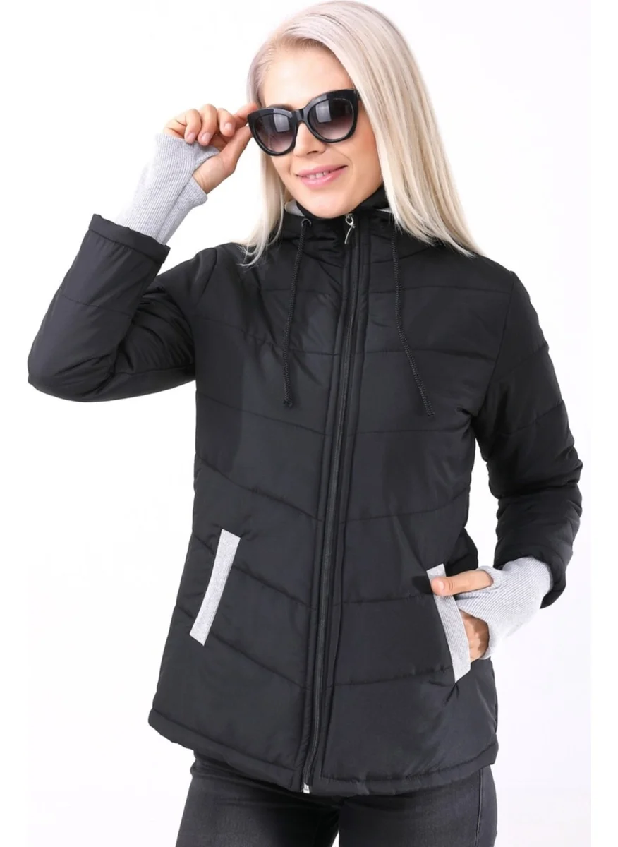 باربورا Waterproof Puffer Jacket BTTR801BLACK2