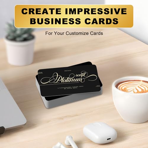 Danghyuk 300 Pcs Metal Business Card Blanks Colorful Metal Business Cards for Customize Name Reliable Multipurpose Aluminum Blanks - Image 4