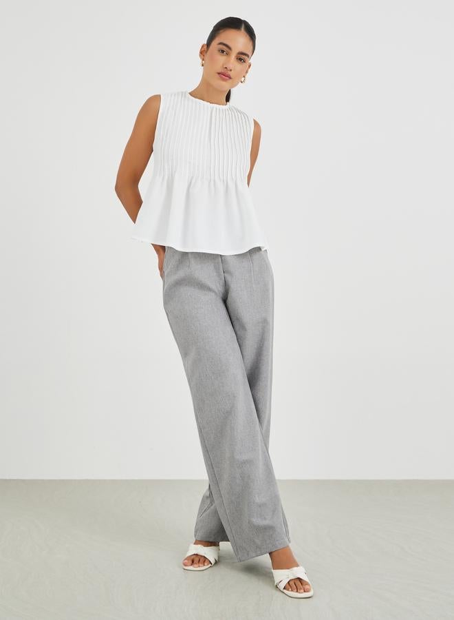 ستايلي بلوزة ستايلي بكسرات وكشكشة - Image 2