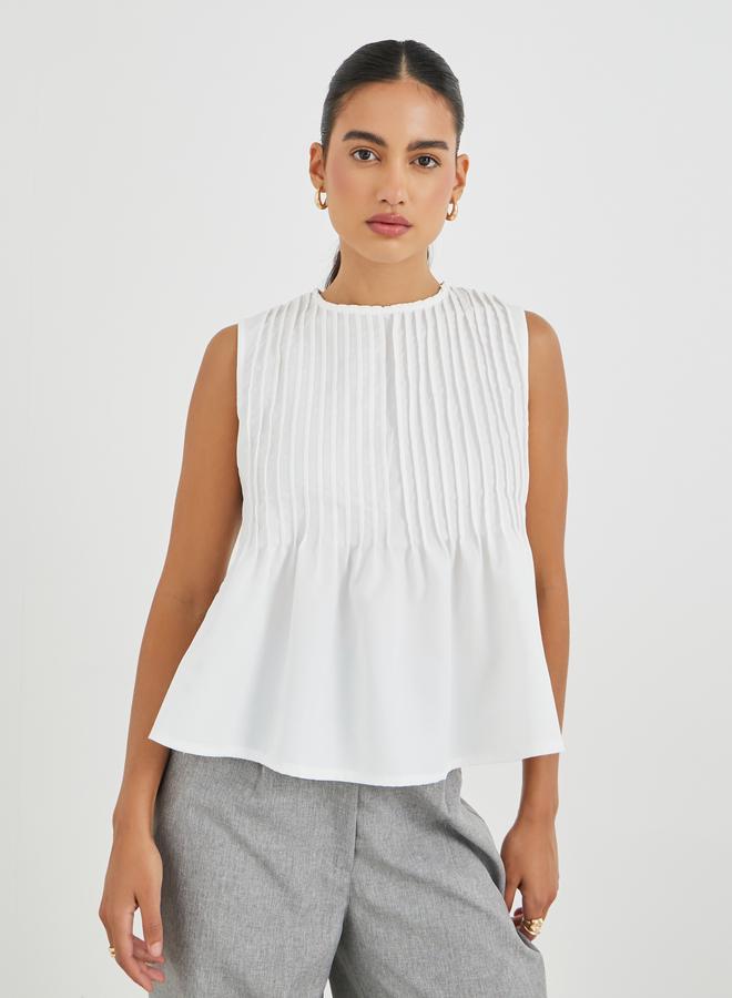 ستايلي بلوزة ستايلي بكسرات وكشكشة - Image 3