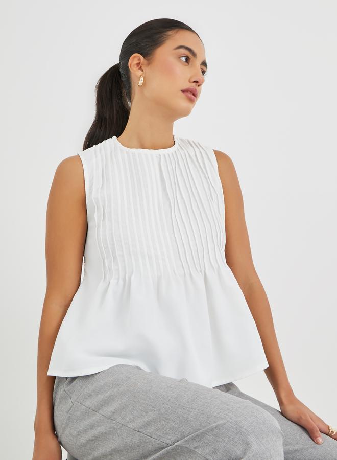 ستايلي بلوزة ستايلي بكسرات وكشكشة - Image 1