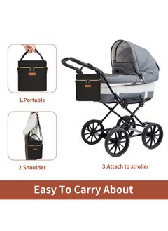 Mancro Breastmilk Cooler Bag Travel, Fits 4 Baby Bottles Up To 9 Ounce, Baby Bottle Bag With Ice Pack, Insulation Breast Milk Cooler Travel, Black  - Image 4