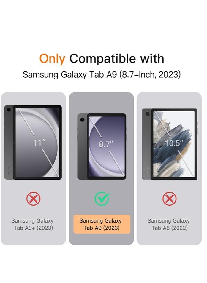 YoYoTech - Samsung Galaxy Tab A9 8.7 Inch 2023 Model with Pencil Holder Slim Tablet Cover with Soft Back Auto Wake Sleep Function Blue - Image 1