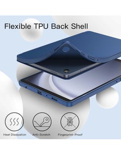 YoYoTech Samsung Galaxy Tab A9 8.7 Inch 2023 Model with Pencil Holder Slim Tablet Cover with Soft Back Auto Wake Sleep Function Blue  - Image 5