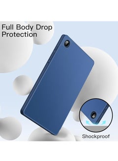 YoYoTech Samsung Galaxy Tab A9 8.7 Inch 2023 Model with Pencil Holder Slim Tablet Cover with Soft Back Auto Wake Sleep Function Blue  - Image 3