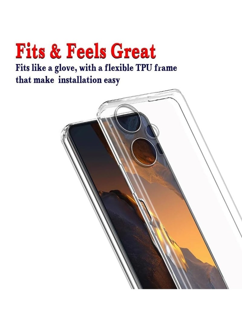 تين تك جراب حماية شفاف لموبايل بوكو اف 5 / Poco F5 من البولي يوريثين المقاوم للحرارة مضاد للخدوش من تين تك - شفاف - Image 4