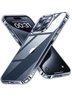 YoYoTech iPhone 15 Pro Case Clear Transparent Anti Yellowing Ultra Thin Shockproof Strong Grade Drop Protection Anti Scratch Hard Back Cover Crystal Clear  - Image 1