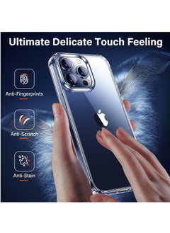 YoYoTech iPhone 15 Pro Case Clear Transparent Anti Yellowing Ultra Thin Shockproof Strong Grade Drop Protection Anti Scratch Hard Back Cover Crystal Clear  - Image 2