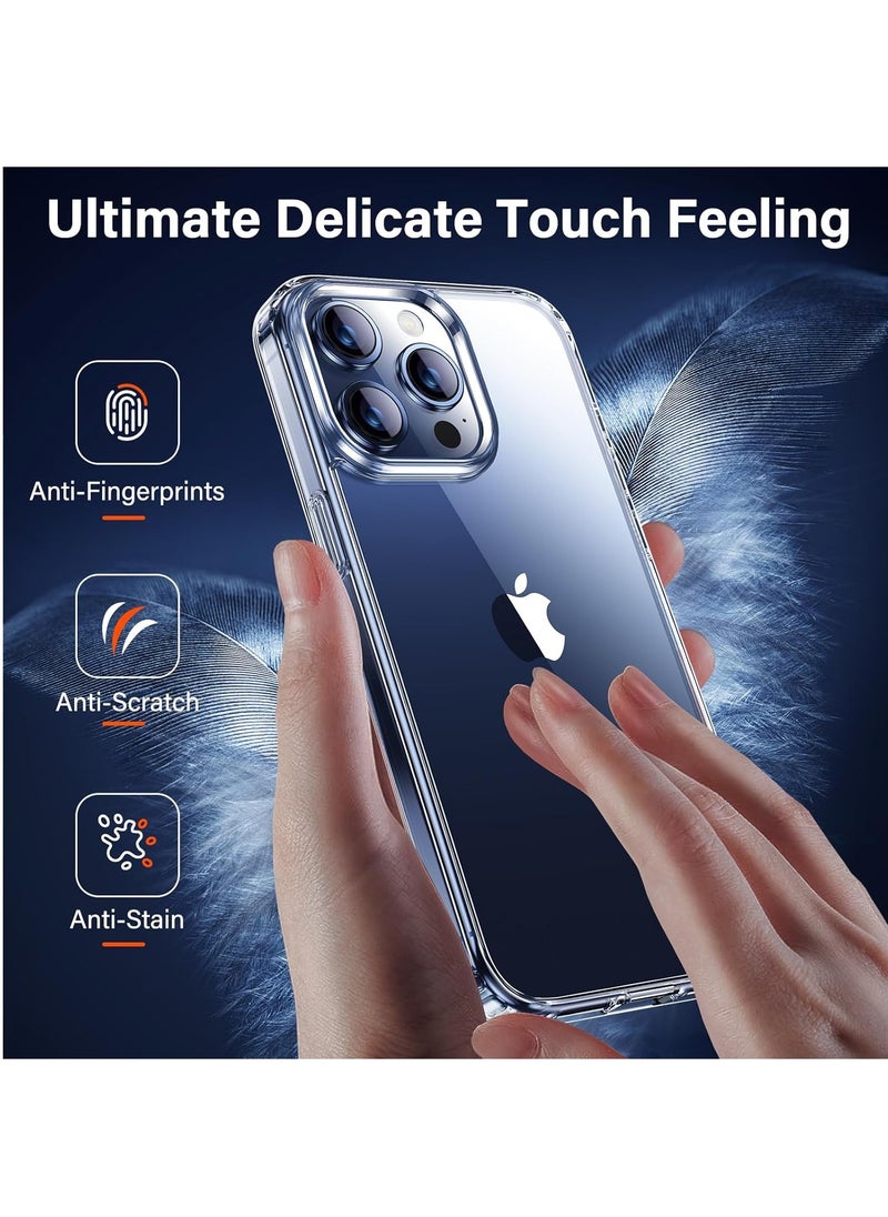YoYoTech iPhone 15 Pro Case Clear Transparent Anti Yellowing Ultra Thin Shockproof Strong Grade Drop Protection Anti Scratch Hard Back Cover Crystal Clear  - Image 2