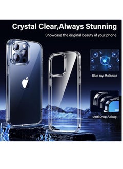 YoYoTech iPhone 15 Pro Case Clear Transparent Anti Yellowing Ultra Thin Shockproof Strong Grade Drop Protection Anti Scratch Hard Back Cover Crystal Clear  - Image 5