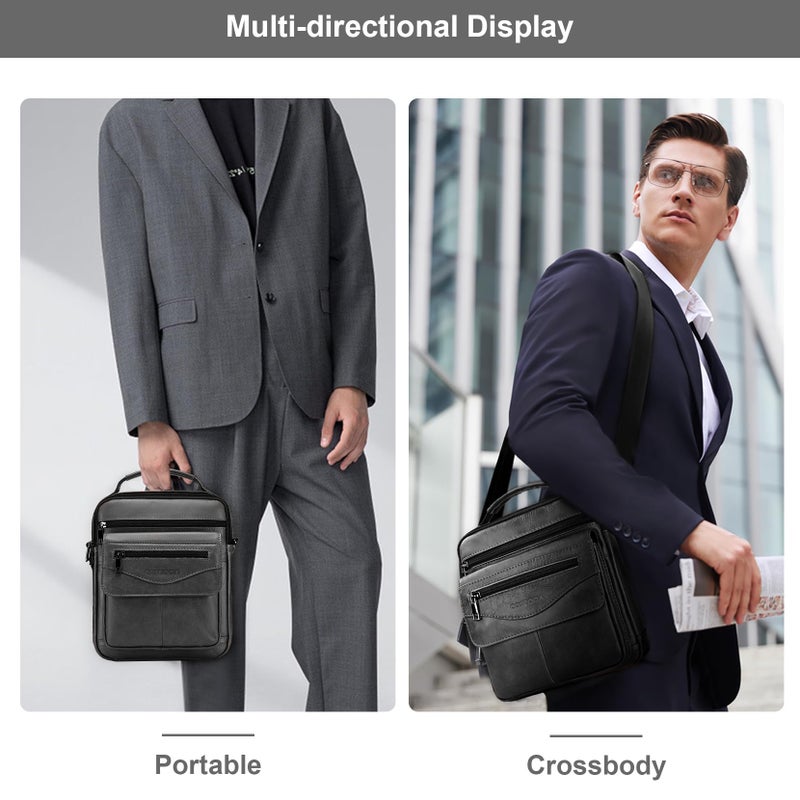 COSCOOA Shoulder Bag for Men Leather Man Bag Man Purse Crossbody Bags for Men Handbag Bag Messenger Satchel Travel bag - Image 5