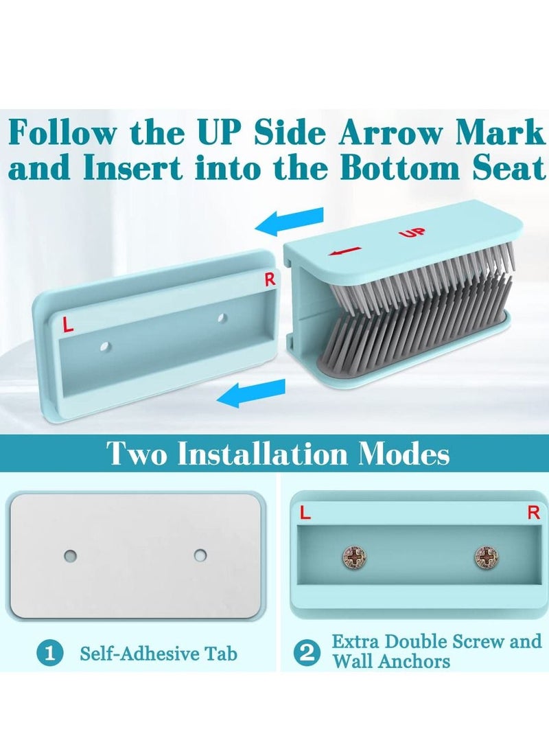 KASTWAVE جامع الشعر لجدار الدش، مصيدة الشعر لصرف الدش، جامع الشعر، مصيدة الشعر المصنوعة من السيليكون، فلتر حوض الحمام (أزرق) - Image 4