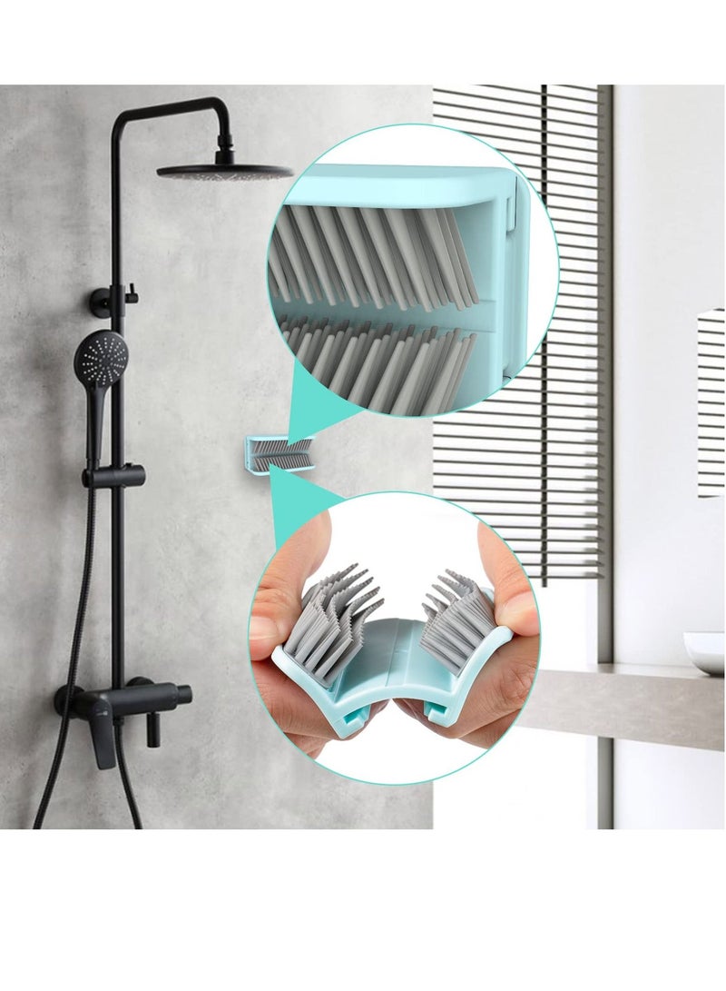 KASTWAVE جامع الشعر لجدار الدش، مصيدة الشعر لصرف الدش، جامع الشعر، مصيدة الشعر المصنوعة من السيليكون، فلتر حوض الحمام (أزرق) - Image 3