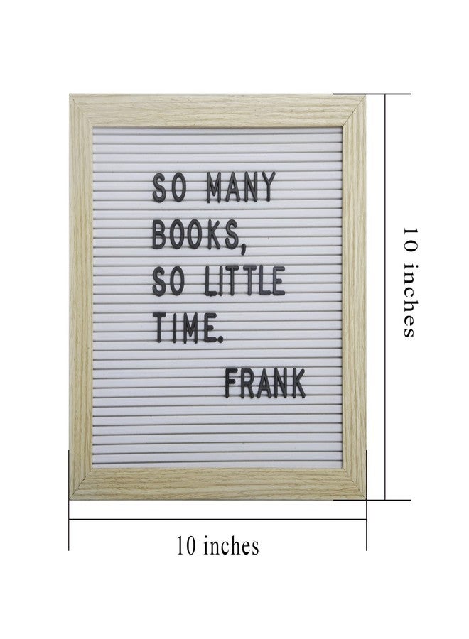 C CRYSTAL LEMON Felt Letter Message Board 10x10 Inch - 336 Changeable Letterboard Letters, Numbers & Symbols - Wood Frame with Easel & Hanger for Home, Office & Announcement Display - Image 2