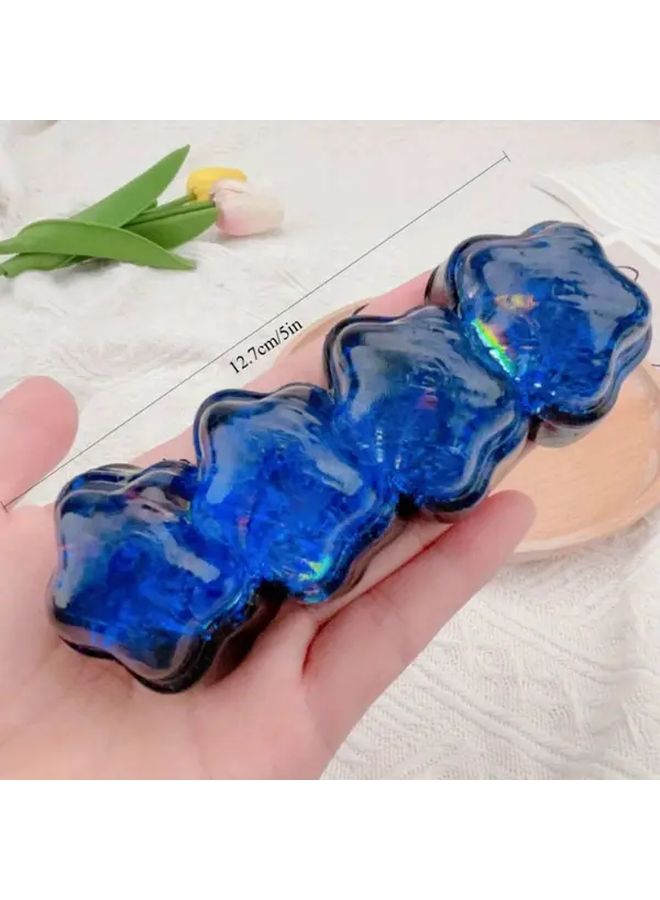 Deep Blue Four Star Squeeze Toy Soft Jelly Sensory Play Kids Gift - Image 4