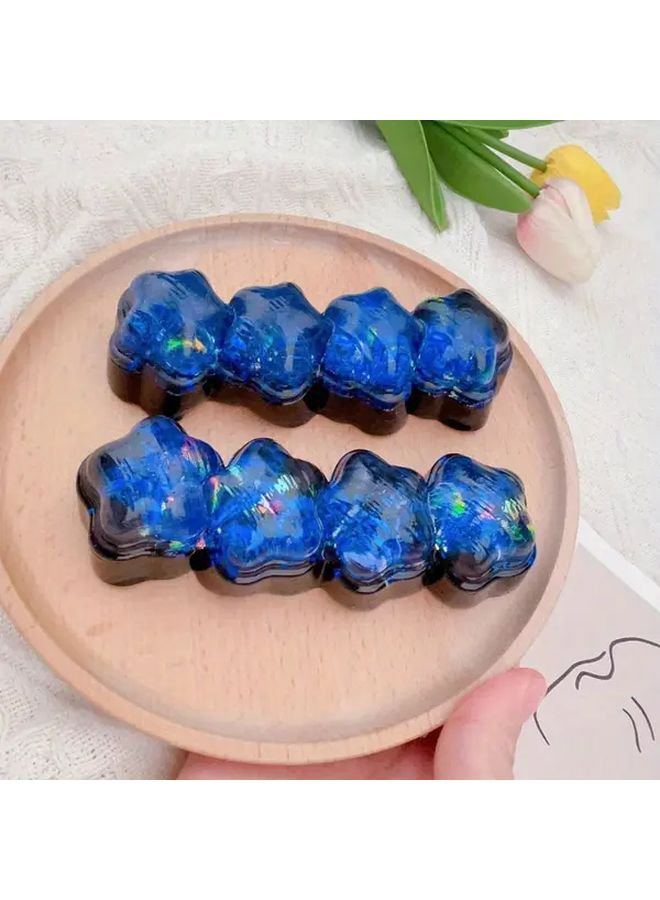 Deep Blue Four Star Squeeze Toy Soft Jelly Sensory Play Kids Gift - Image 5