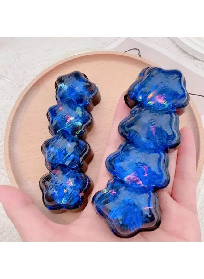 Deep Blue Four Star Squeeze Toy Soft Jelly Sensory Play Kids Gift - Image 2