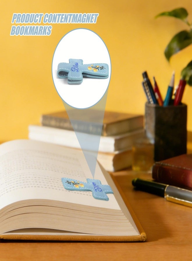 Cacukap 2 Pcs Bible Magnetic Leather Bookmarks - Double-Sided Christian Cross Leather Page Clips, Religious Easter Verse Gift for Women Men Students Teachers Book Lovers, Father's Day Reading Supplies - Image 5