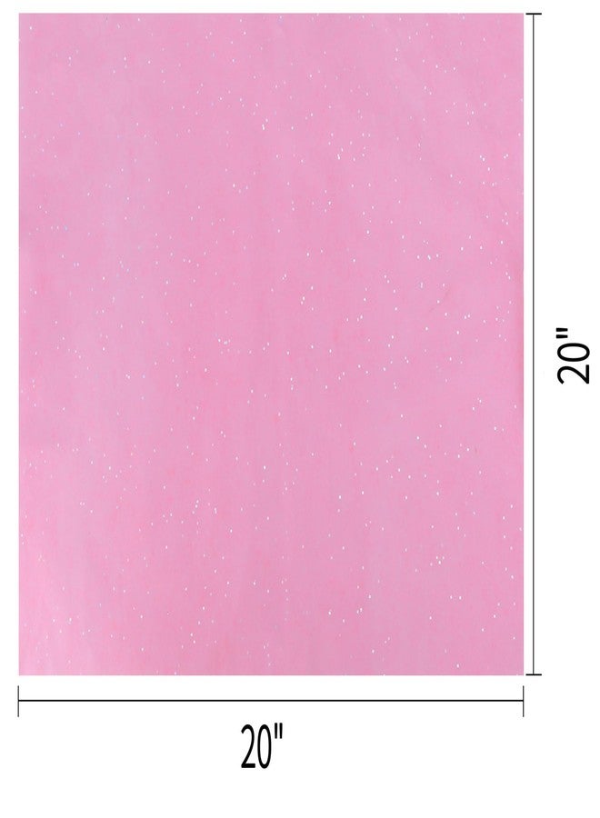 SUNCOLOR 36 Sheets Glitter Pink Tissue Paper for Gift Bags - 20 x 20 inch Sparkling Wrapping Tissue for Crafts & Party Packaging - Image 2