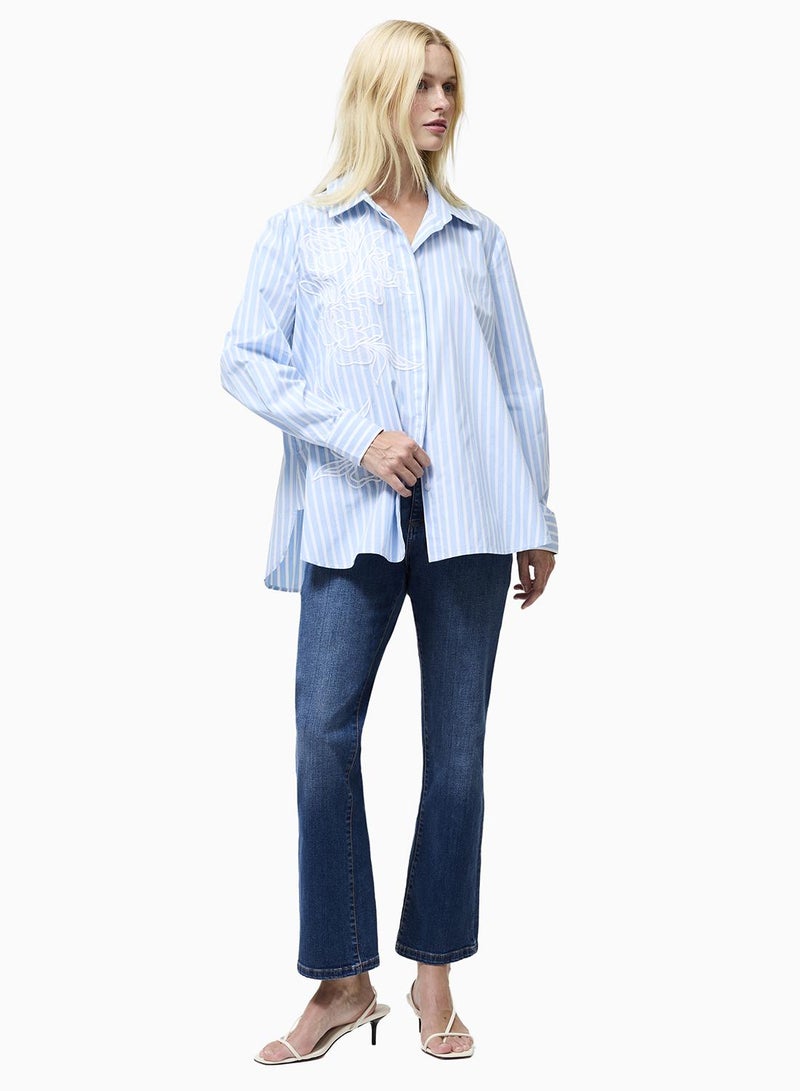 French Connection Cambria Cotton Embroidered Shirt - Image 1