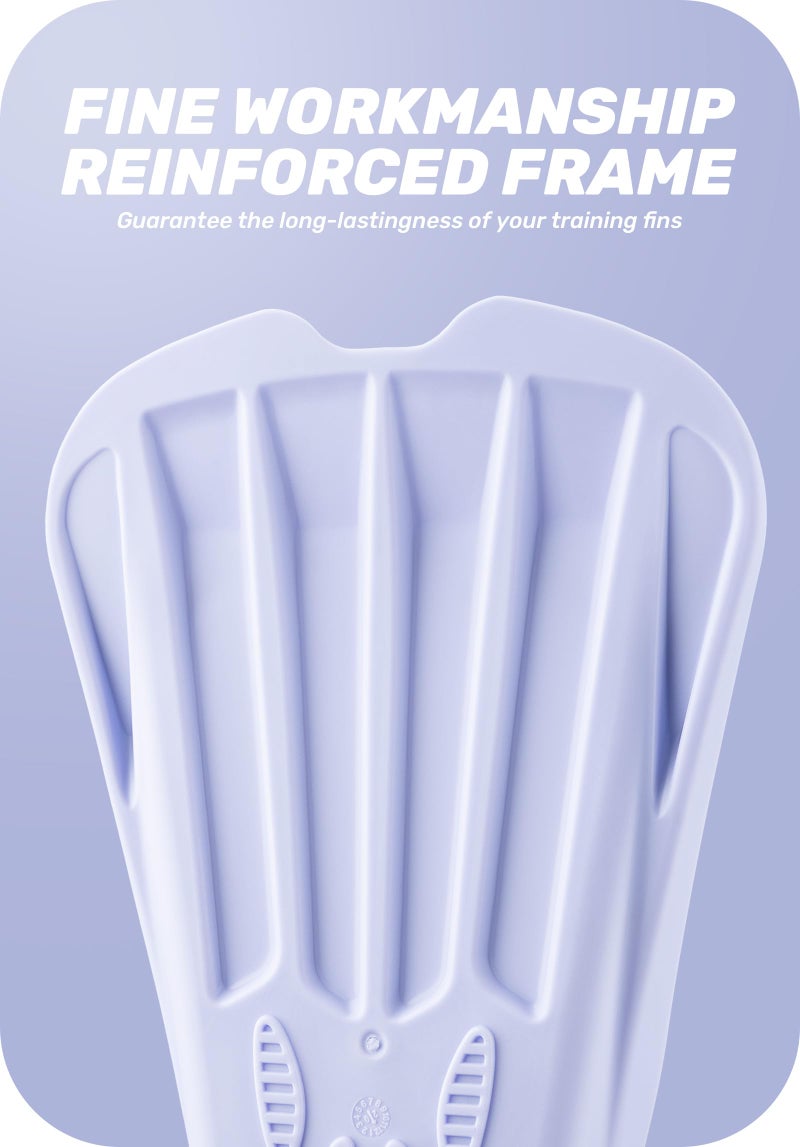 CAPAS Swim Training Fins Comfortable Silicone Lap Swimming Short Blade Floating Flippers with Mesh Bag for Adult Men Women Build Leg Strength - Image 4