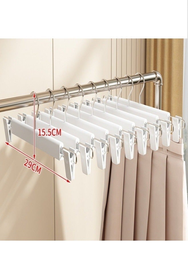 MIXDE Pants Skirt Hangers with Strong Clips, Lightweight Durable Space Saving Clip Hanger for Household Closet Dormitory Clothing Storage - Image 4