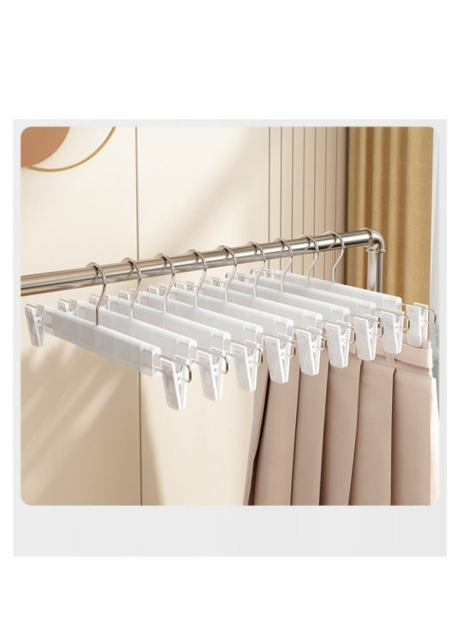 MIXDE Pants Skirt Hangers with Strong Clips, Lightweight Durable Space Saving Clip Hanger for Household Closet Dormitory Clothing Storage - Image 1
