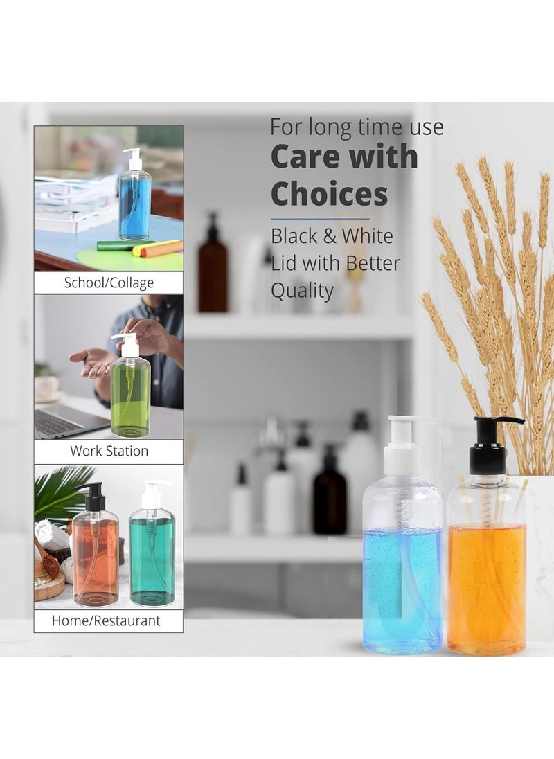PHARCOS - PHARCOS 2 PCS Refillable Shampoo and Conditioner Combo Bottles with Pump 10oz 300ml Clear Transparent Plastic Pump Bottles Dispenser Empty BPA Free Leak Proof Hand soap Dispenser Set - Image 1