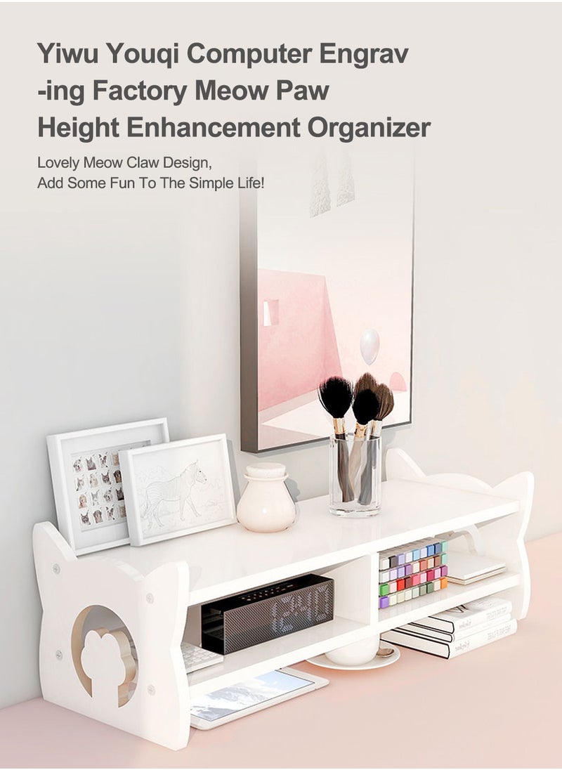Desktop Organizer Monitor Stand Office Heightened Base Neck Protection Shelf Desktop Computer Booster Stand