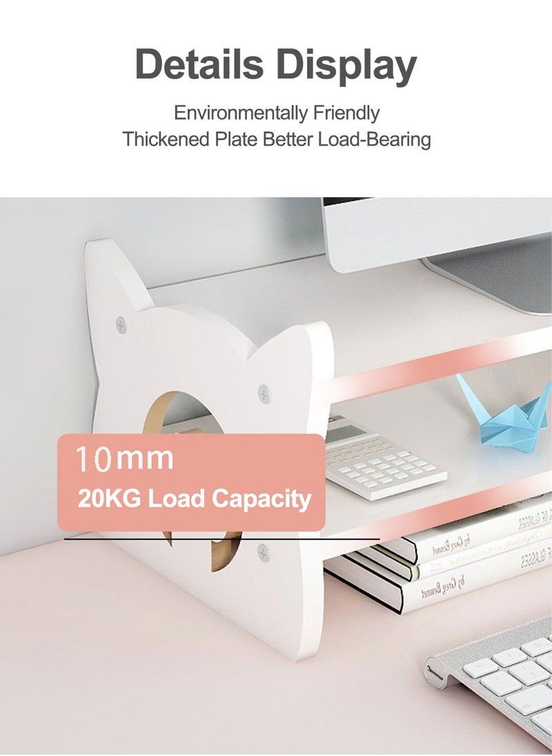 Desktop Organizer Monitor Stand Office Heightened Base Neck Protection Shelf Desktop Computer Booster Stand