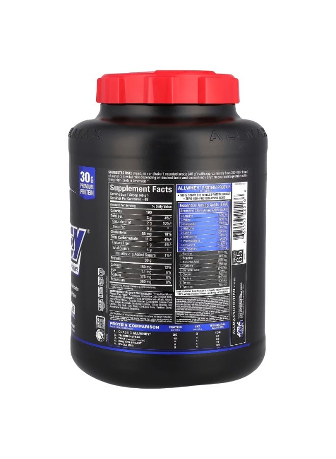 أول ماكس Classic AllWhey®‎، مصدر بروتين مصل اللبن 100%، الشوكولاتة، 5 رطل (2.27 جم) - Image 2