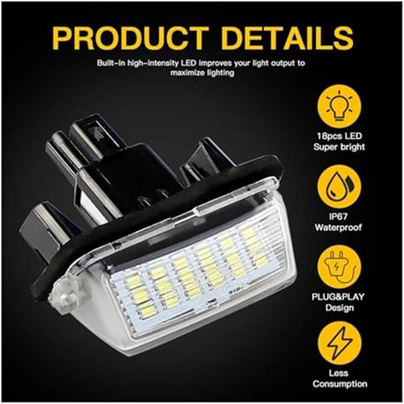 Wivplex 2pcs Car License Plate Lights - Image 5