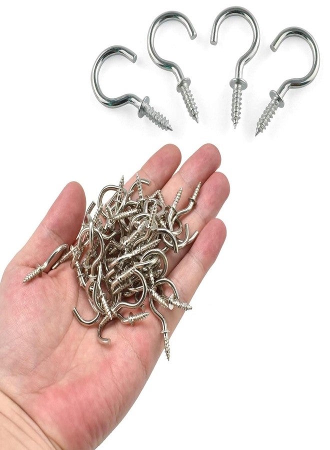 Profynd 2 Inch Steel Cup Ceiling J Hooks, Heavy Duty Wall Hooks for Hanging, Multipurpose Strong Holder for Kitchen, Bathroom, LED Light, Clothes, Plants, etc (10 Pcs, PR1001-200in) - Image 1
