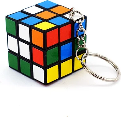 Rennway Nostalgic Brain Teaser Magic Mini Rubik Keychain