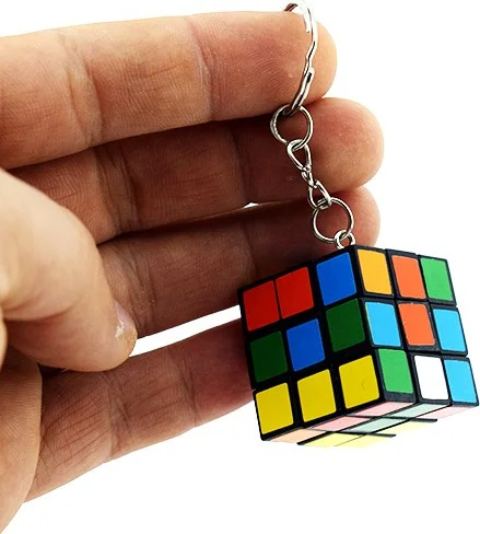 Rennway Nostalgic Brain Teaser Magic Mini Rubik Keychain